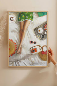 HOMEPACK Ahşap Çerçeveli Tablo Çerçeveli Poster Sanatsal Modern Duvar Dekoru BEK-8255