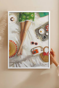 HOMEPACK Ahşap Çerçeveli Tablo Çerçeveli Poster Sanatsal Modern Duvar Dekoru BEK-8255