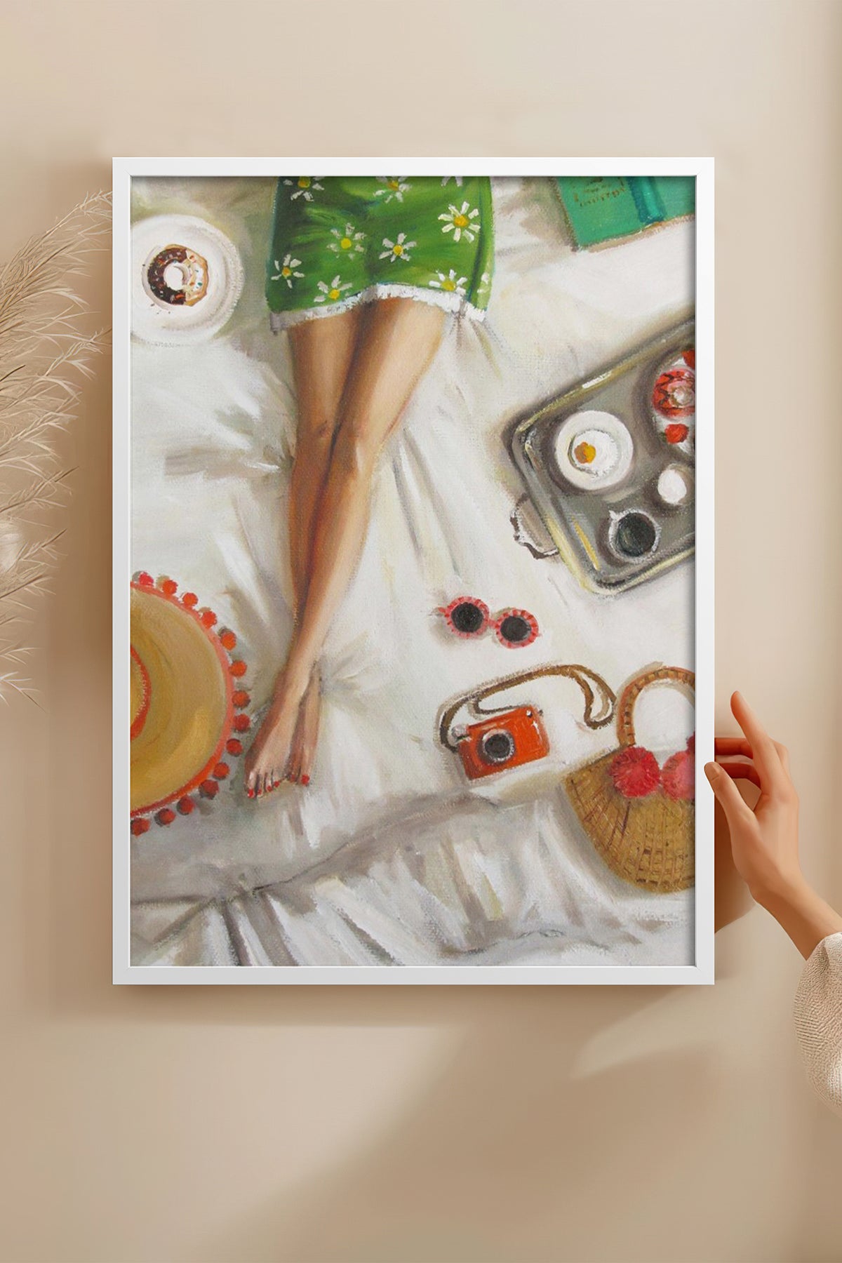 HOMEPACK Ahşap Çerçeveli Tablo Çerçeveli Poster Sanatsal Modern Duvar Dekoru BEK-8255