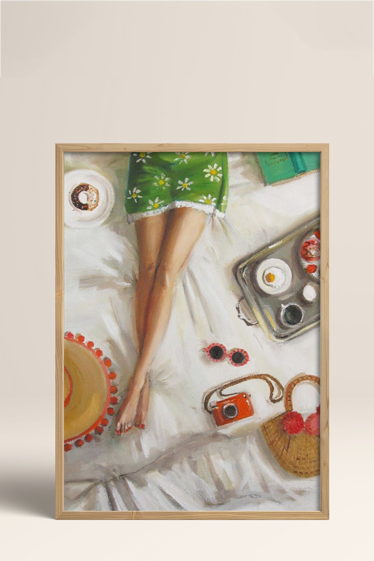 HOMEPACK Ahşap Çerçeveli Tablo Çerçeveli Poster Sanatsal Modern Duvar Dekoru BEK-8255