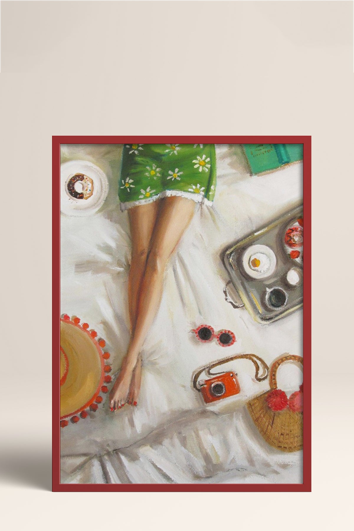 HOMEPACK Ahşap Çerçeveli Tablo Çerçeveli Poster Sanatsal Modern Duvar Dekoru BEK-8255