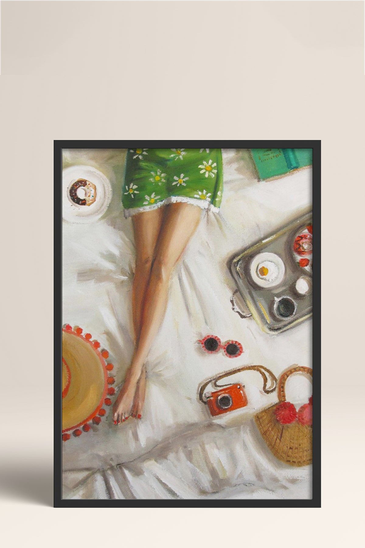HOMEPACK Ahşap Çerçeveli Tablo Çerçeveli Poster Sanatsal Modern Duvar Dekoru BEK-8255