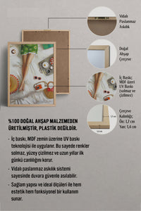 HOMEPACK Ahşap Çerçeveli Tablo Çerçeveli Poster Sanatsal Modern Duvar Dekoru BEK-8255