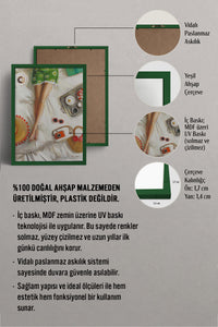 HOMEPACK Ahşap Çerçeveli Tablo Çerçeveli Poster Sanatsal Modern Duvar Dekoru BEK-8255