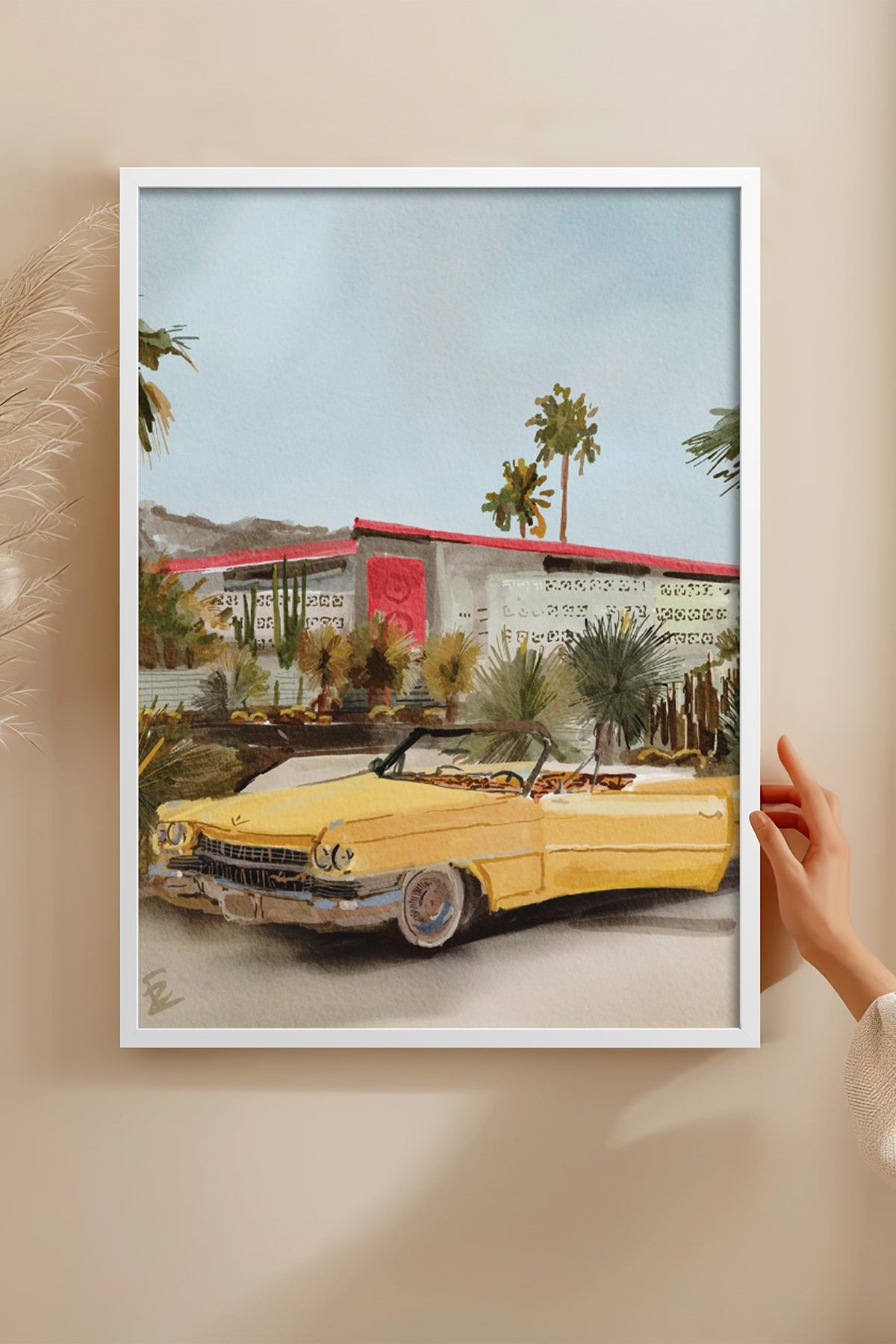 HOMEPACK Ahşap Çerçeveli Tablo Çerçeveli Poster Sanatsal Modern Duvar Dekoru BEK-8256