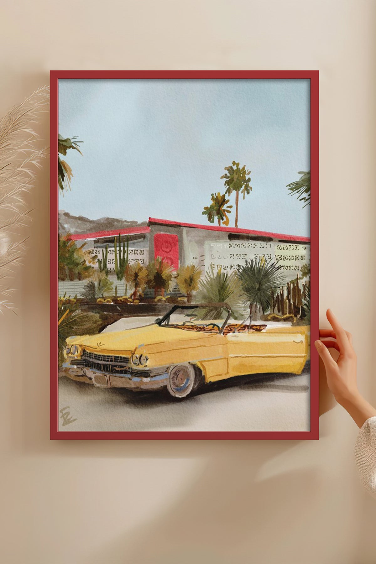 HOMEPACK Ahşap Çerçeveli Tablo Çerçeveli Poster Sanatsal Modern Duvar Dekoru BEK-8256