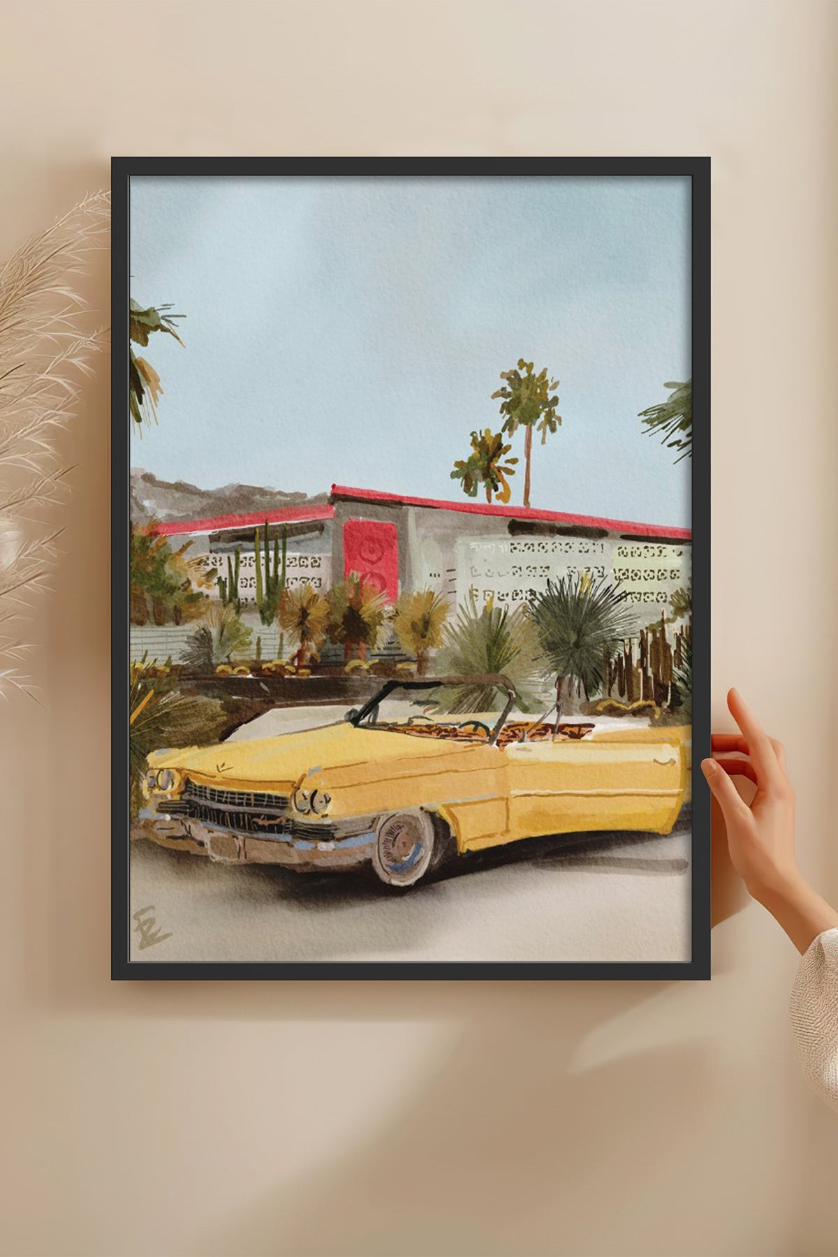 HOMEPACK Ahşap Çerçeveli Tablo Çerçeveli Poster Sanatsal Modern Duvar Dekoru BEK-8256