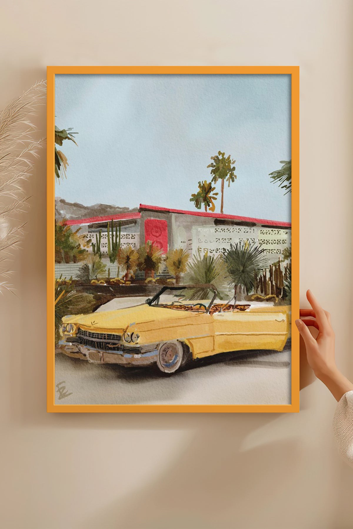 HOMEPACK Ahşap Çerçeveli Tablo Çerçeveli Poster Sanatsal Modern Duvar Dekoru BEK-8256