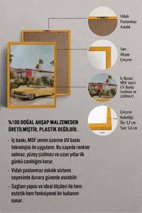 HOMEPACK Ahşap Çerçeveli Tablo Çerçeveli Poster Sanatsal Modern Duvar Dekoru BEK-8256