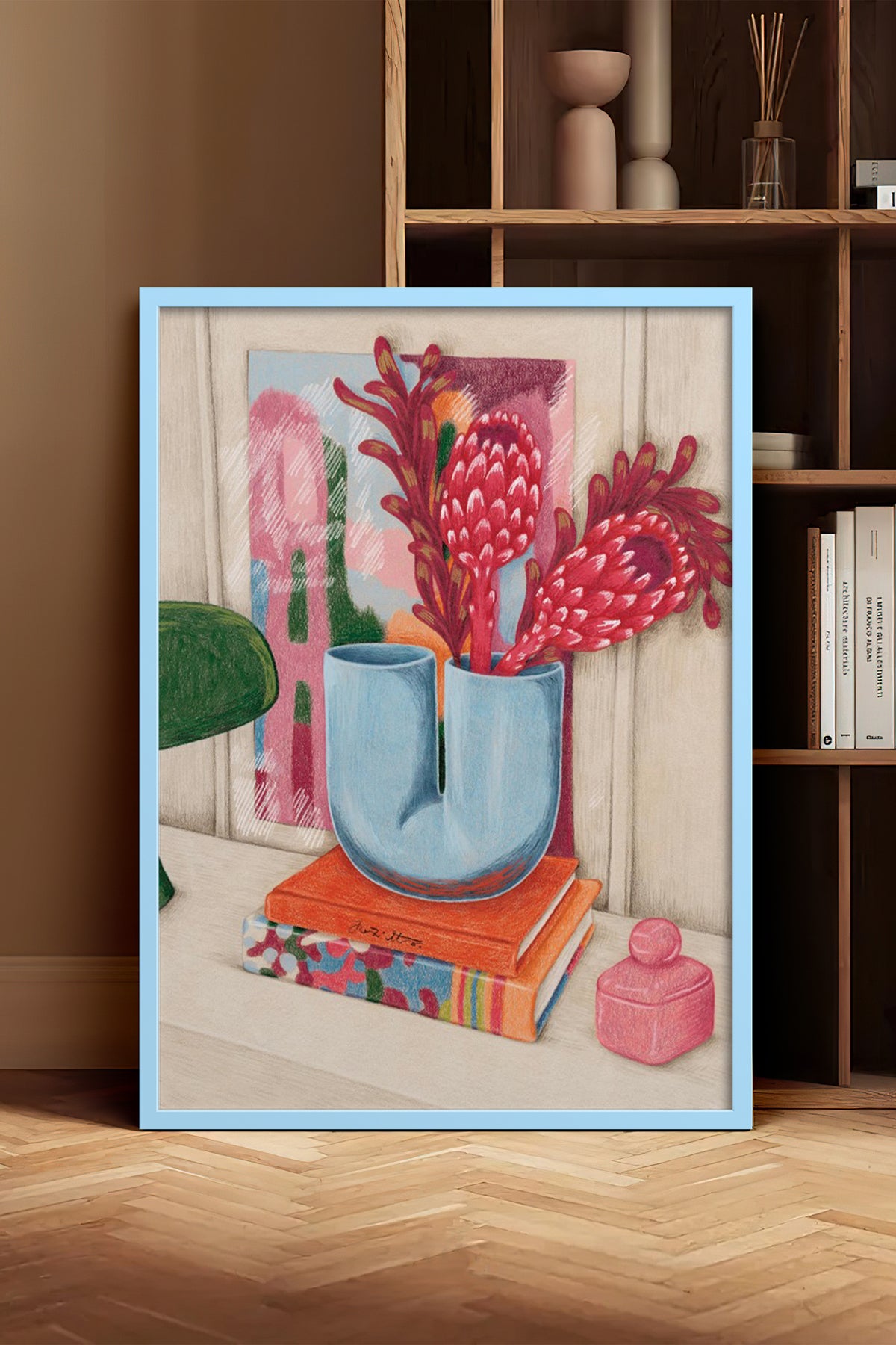 HOMEPACK Ahşap Çerçeveli Tablo Çerçeveli Poster Sanatsal Modern Duvar Dekoru BEK-8257