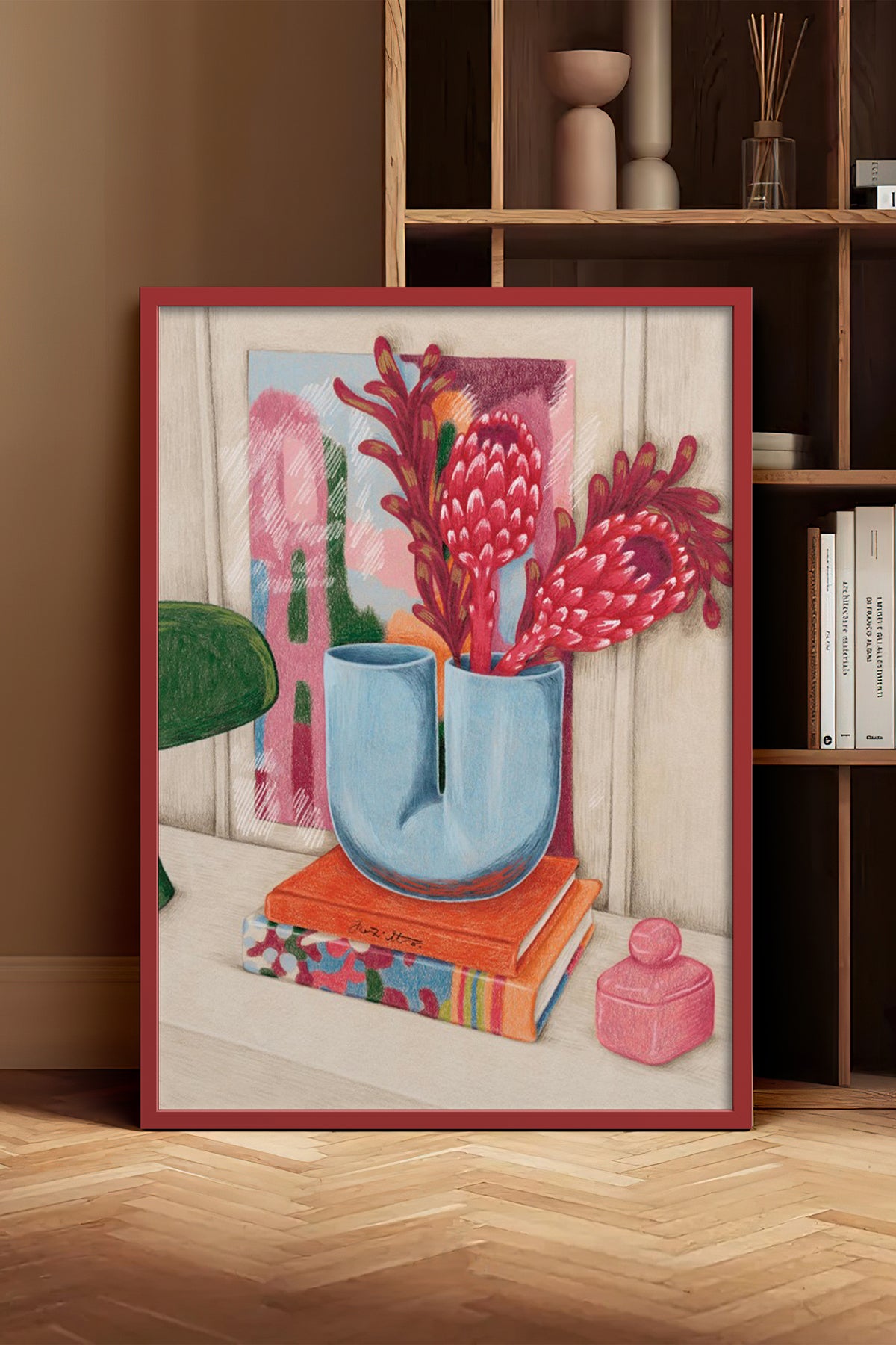 HOMEPACK Ahşap Çerçeveli Tablo Çerçeveli Poster Sanatsal Modern Duvar Dekoru BEK-8257
