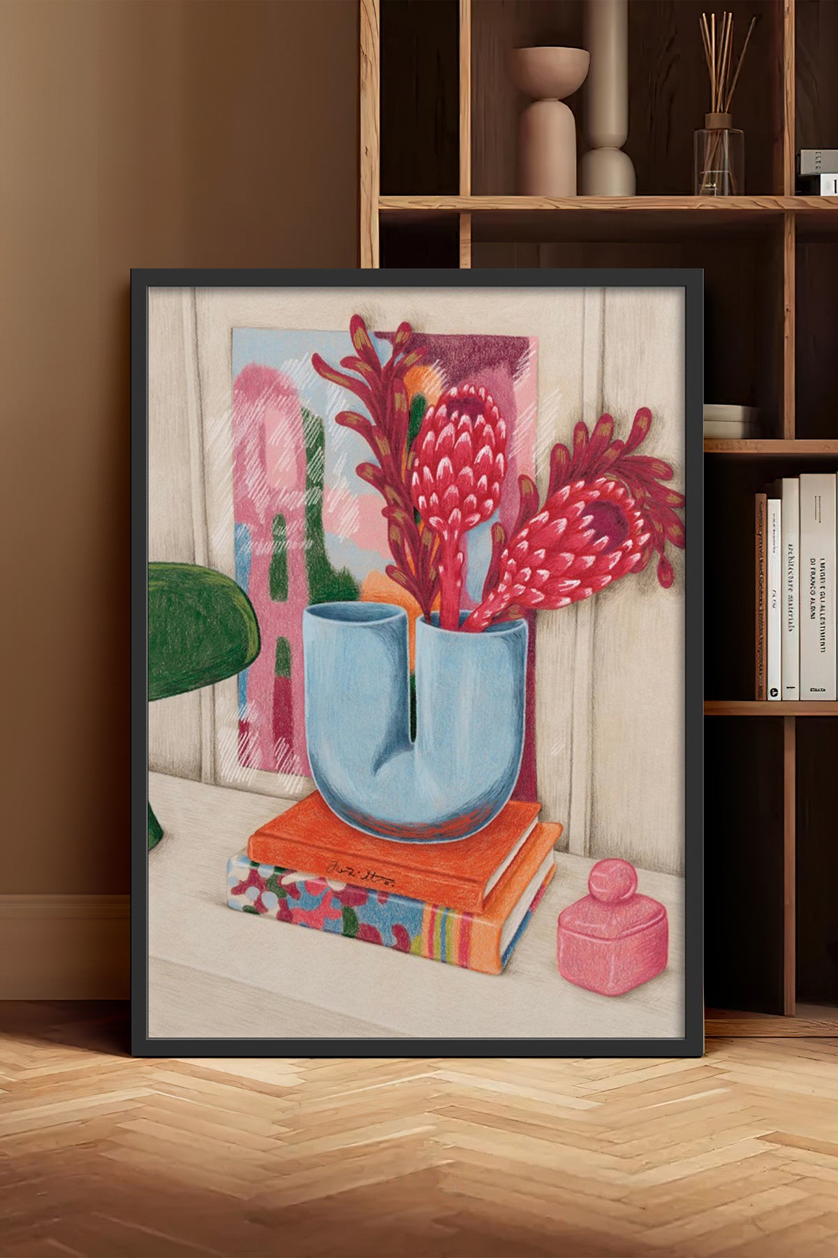 HOMEPACK Ahşap Çerçeveli Tablo Çerçeveli Poster Sanatsal Modern Duvar Dekoru BEK-8257
