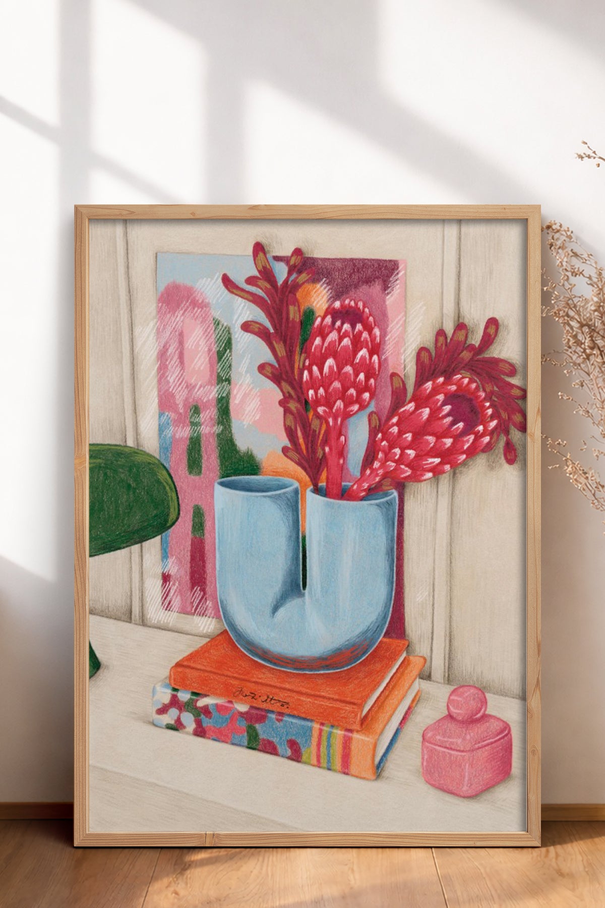 HOMEPACK Ahşap Çerçeveli Tablo Çerçeveli Poster Sanatsal Modern Duvar Dekoru BEK-8257