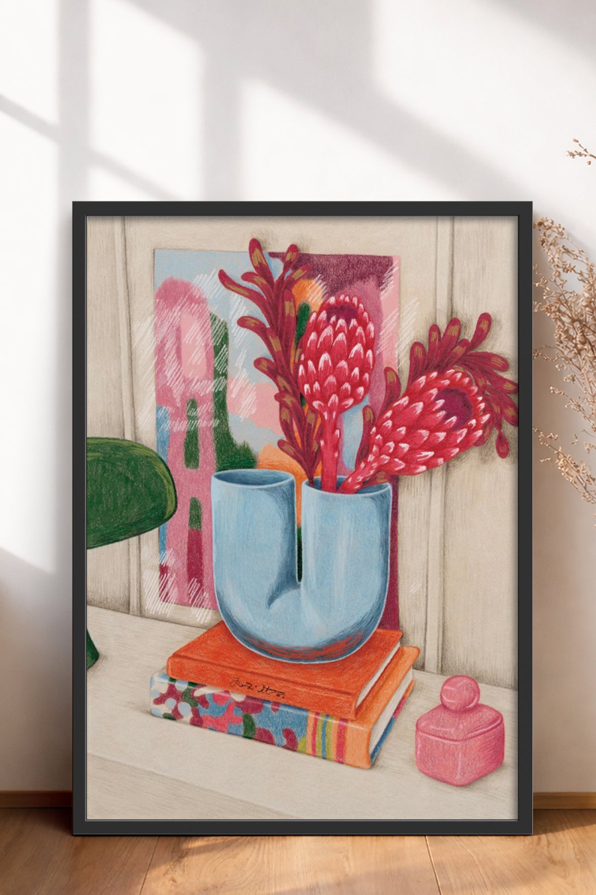 HOMEPACK Ahşap Çerçeveli Tablo Çerçeveli Poster Sanatsal Modern Duvar Dekoru BEK-8257