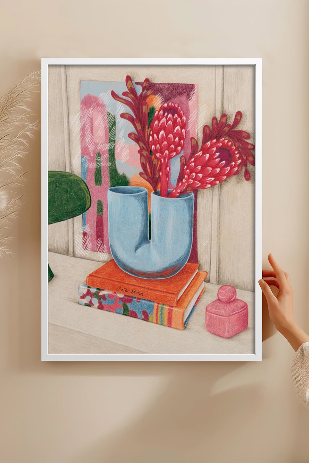 HOMEPACK Ahşap Çerçeveli Tablo Çerçeveli Poster Sanatsal Modern Duvar Dekoru BEK-8257
