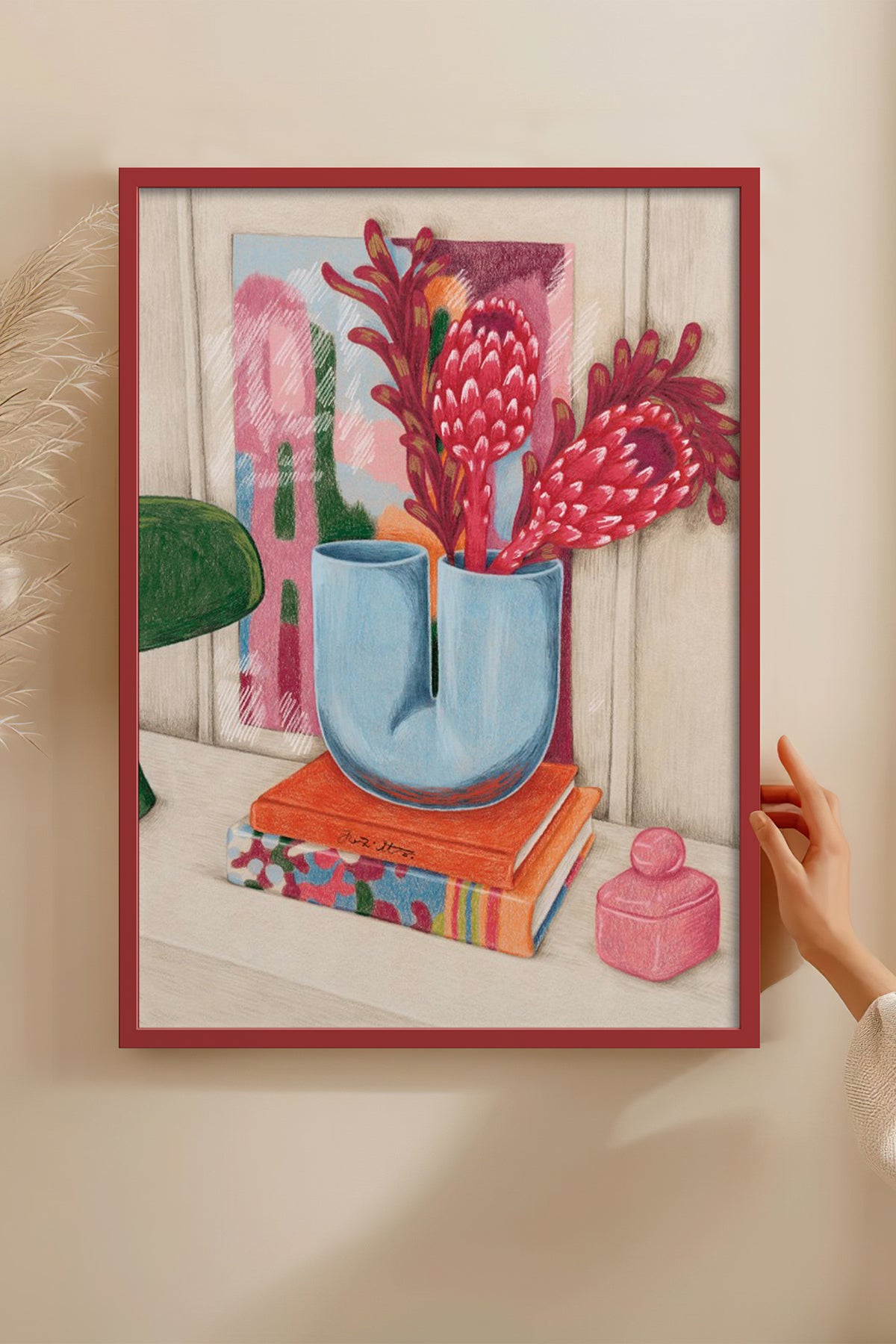 HOMEPACK Ahşap Çerçeveli Tablo Çerçeveli Poster Sanatsal Modern Duvar Dekoru BEK-8257