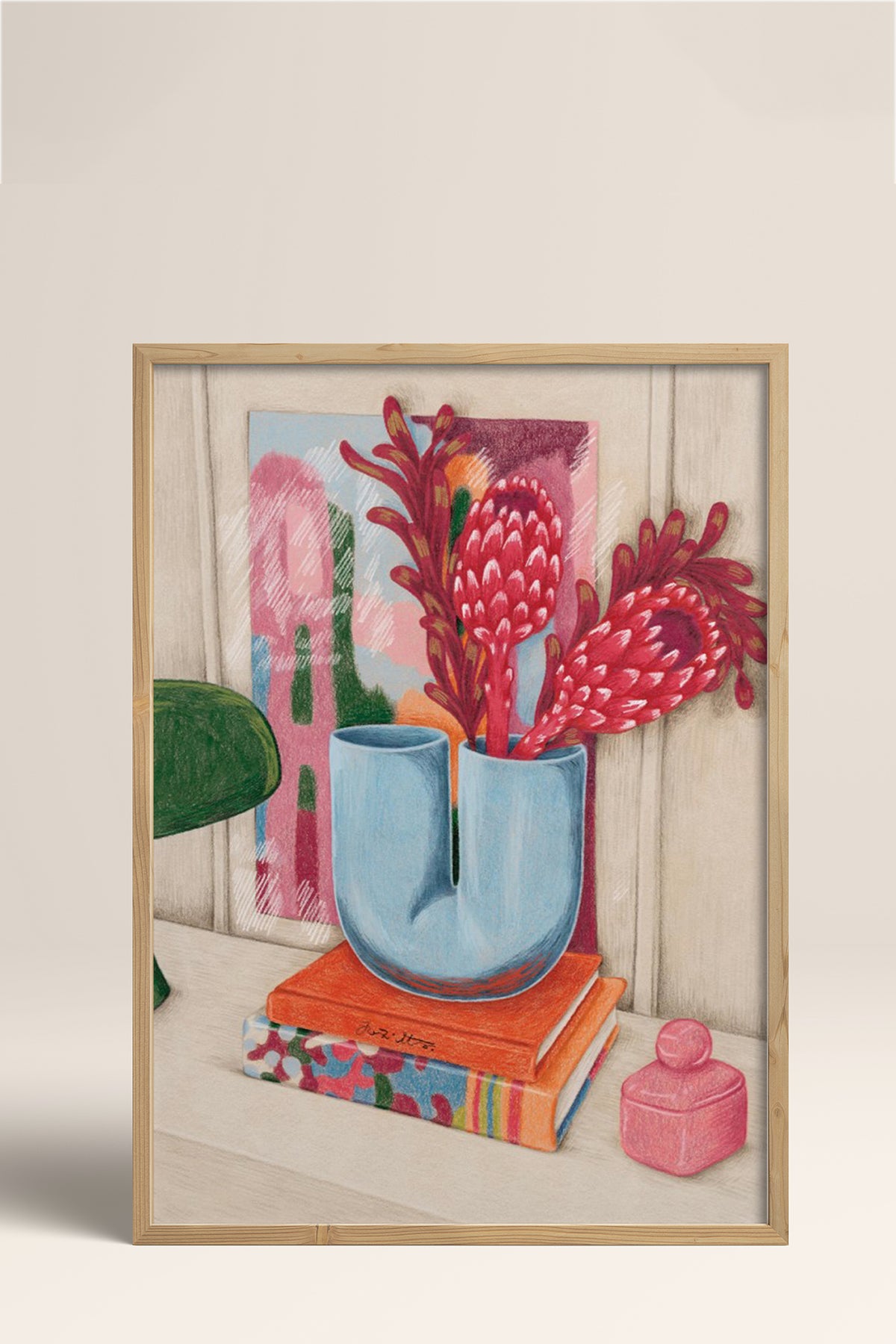HOMEPACK Ahşap Çerçeveli Tablo Çerçeveli Poster Sanatsal Modern Duvar Dekoru BEK-8257