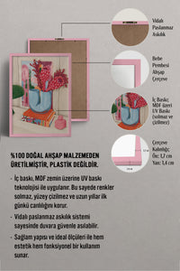 HOMEPACK Ahşap Çerçeveli Tablo Çerçeveli Poster Sanatsal Modern Duvar Dekoru BEK-8257