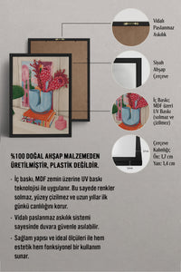 HOMEPACK Ahşap Çerçeveli Tablo Çerçeveli Poster Sanatsal Modern Duvar Dekoru BEK-8257
