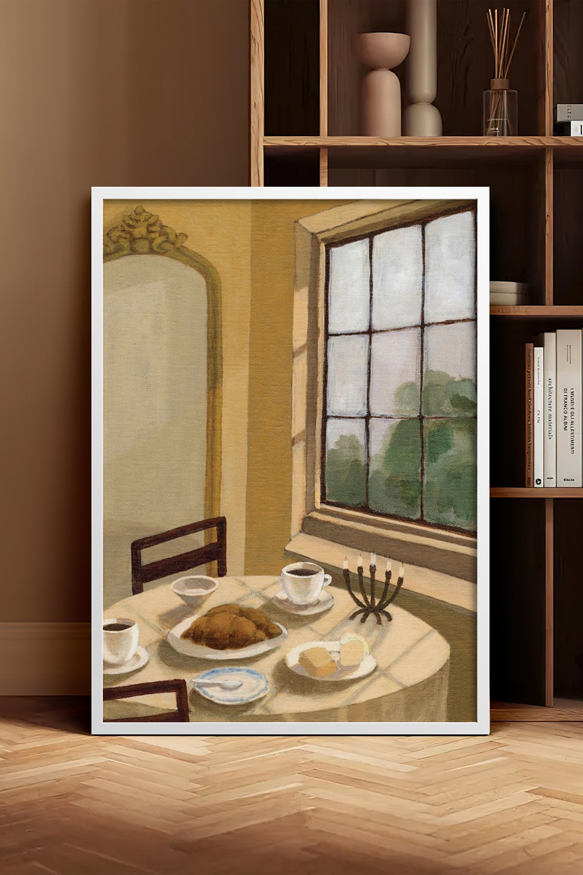 HOMEPACK Ahşap Çerçeveli Tablo Çerçeveli Poster Sanatsal Modern Duvar Dekoru BEK-8258