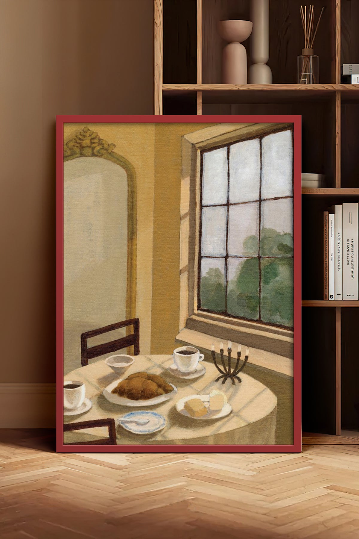 HOMEPACK Ahşap Çerçeveli Tablo Çerçeveli Poster Sanatsal Modern Duvar Dekoru BEK-8258