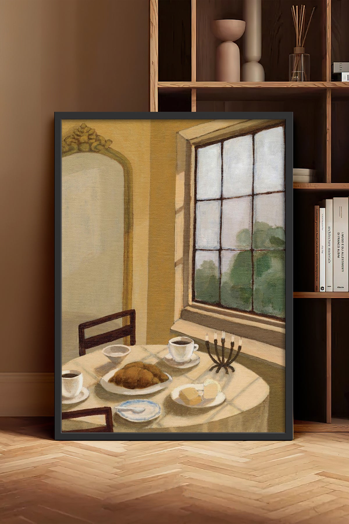 HOMEPACK Ahşap Çerçeveli Tablo Çerçeveli Poster Sanatsal Modern Duvar Dekoru BEK-8258