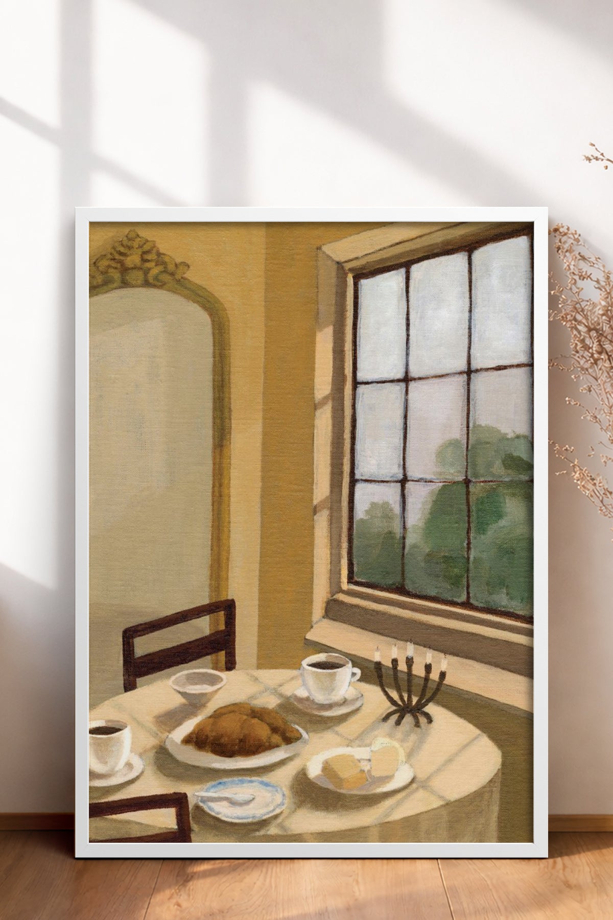 HOMEPACK Ahşap Çerçeveli Tablo Çerçeveli Poster Sanatsal Modern Duvar Dekoru BEK-8258