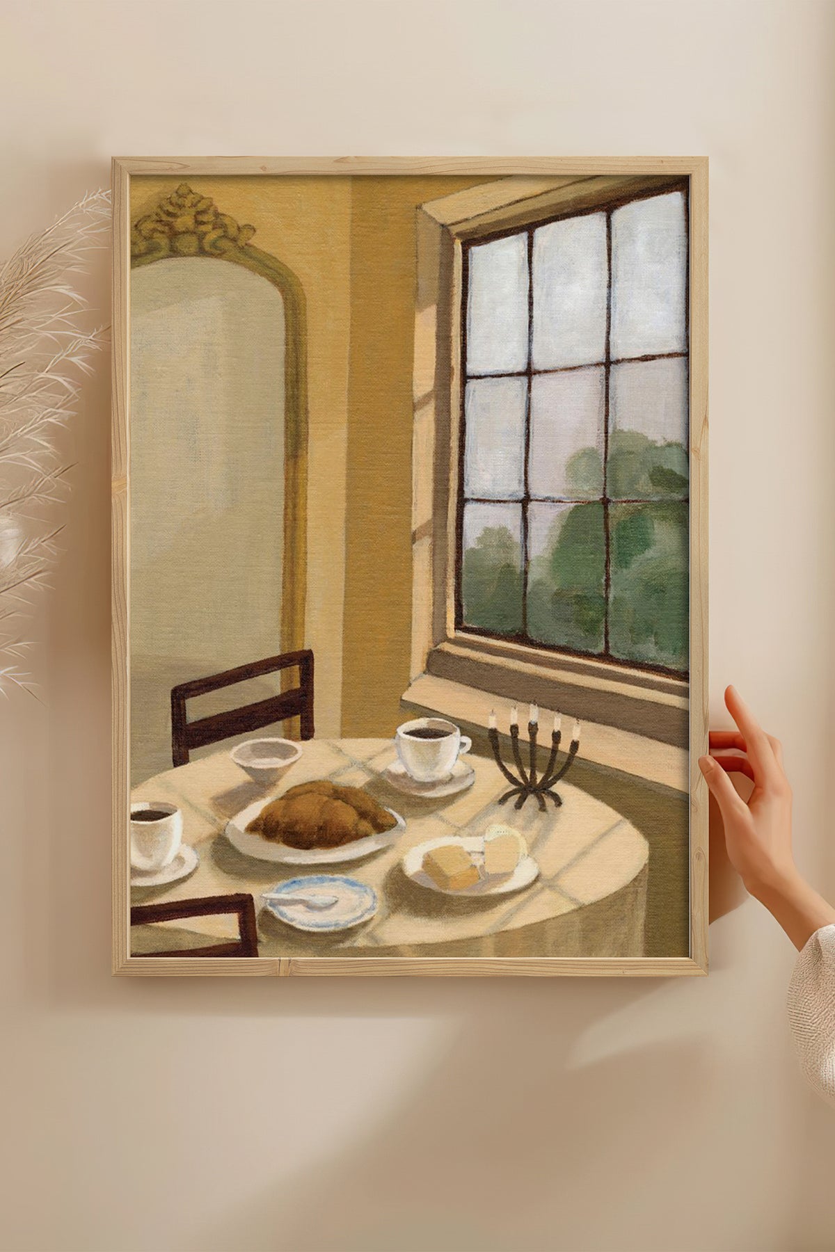 HOMEPACK Ahşap Çerçeveli Tablo Çerçeveli Poster Sanatsal Modern Duvar Dekoru BEK-8258