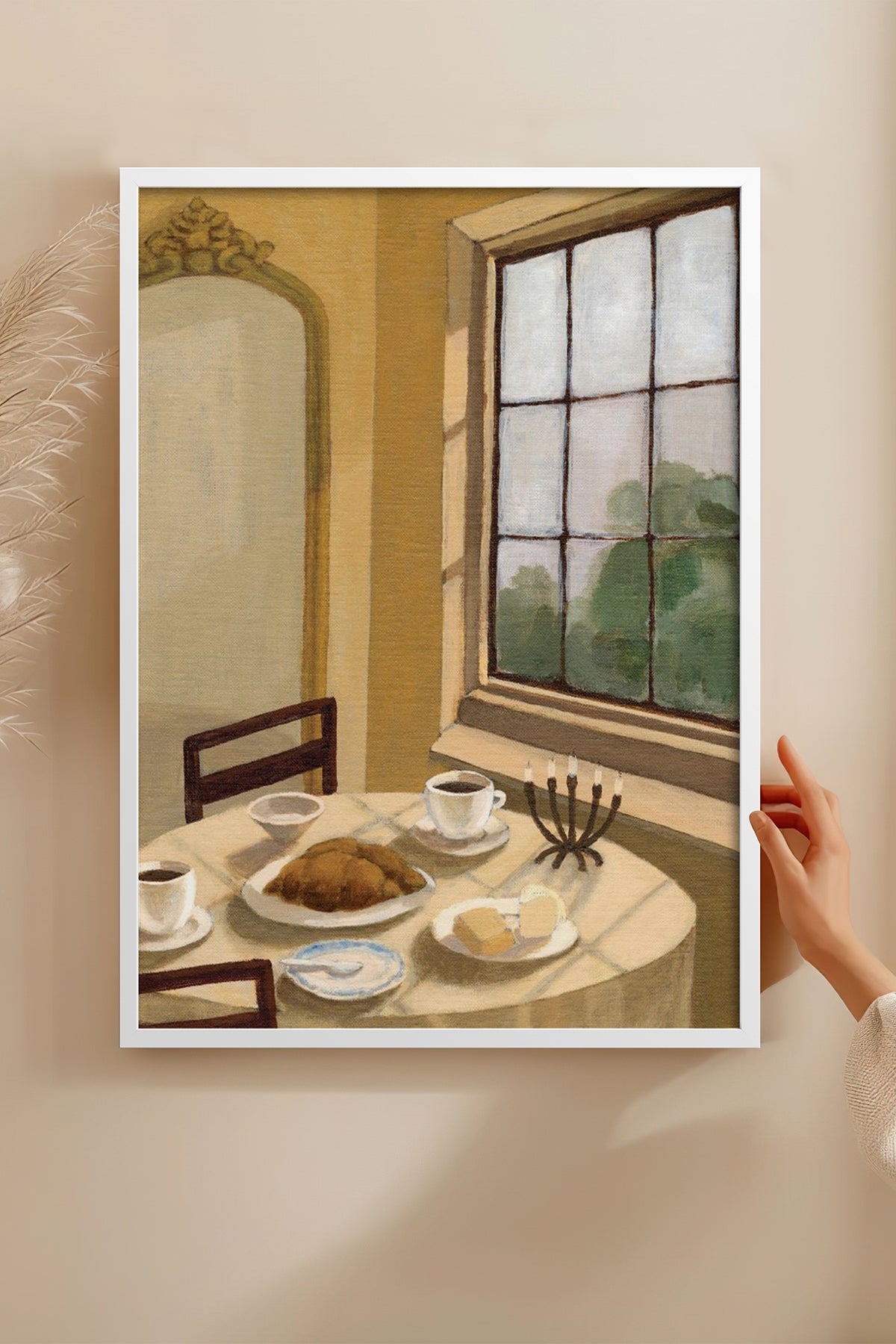 HOMEPACK Ahşap Çerçeveli Tablo Çerçeveli Poster Sanatsal Modern Duvar Dekoru BEK-8258