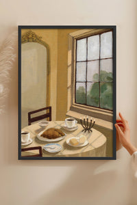 HOMEPACK Ahşap Çerçeveli Tablo Çerçeveli Poster Sanatsal Modern Duvar Dekoru BEK-8258