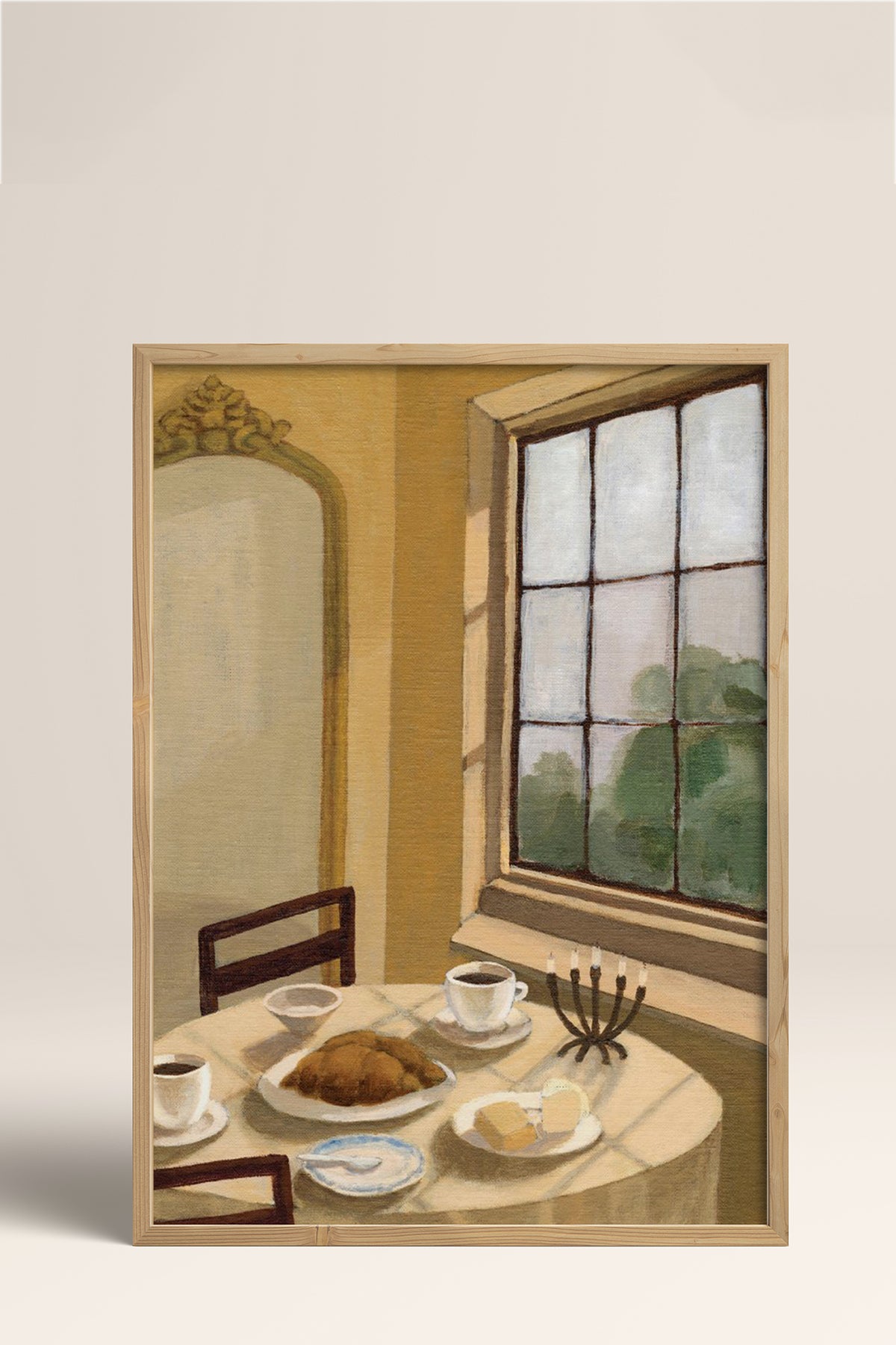HOMEPACK Ahşap Çerçeveli Tablo Çerçeveli Poster Sanatsal Modern Duvar Dekoru BEK-8258