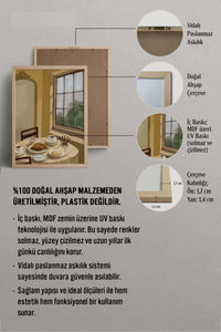 HOMEPACK Ahşap Çerçeveli Tablo Çerçeveli Poster Sanatsal Modern Duvar Dekoru BEK-8258