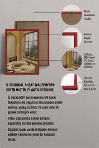 HOMEPACK Ahşap Çerçeveli Tablo Çerçeveli Poster Sanatsal Modern Duvar Dekoru BEK-8258