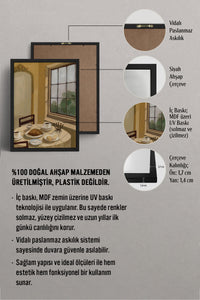 HOMEPACK Ahşap Çerçeveli Tablo Çerçeveli Poster Sanatsal Modern Duvar Dekoru BEK-8258