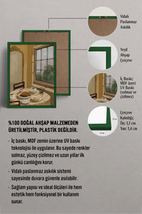 HOMEPACK Ahşap Çerçeveli Tablo Çerçeveli Poster Sanatsal Modern Duvar Dekoru BEK-8258