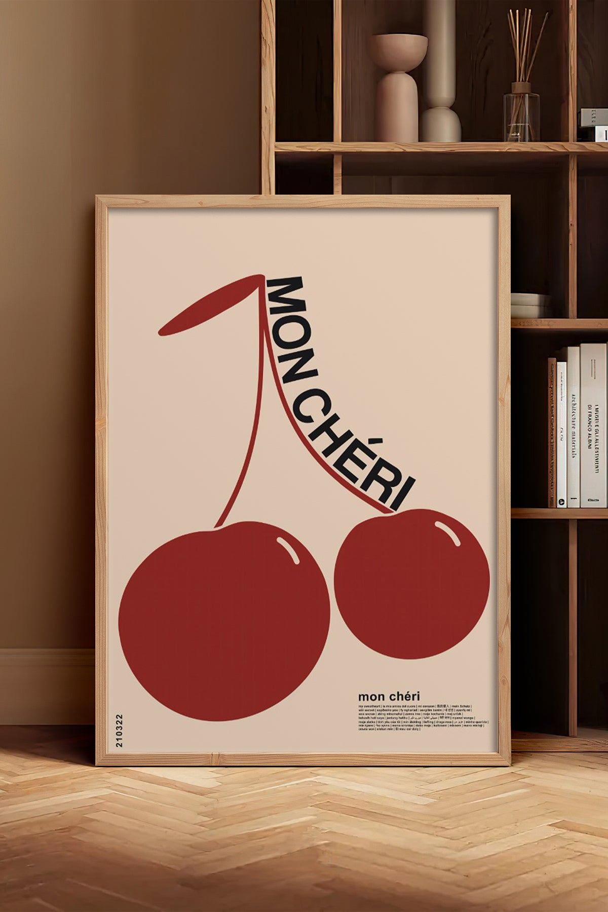 HOMEPACK Ahşap Çerçeveli Tablo Çerçeveli Poster Sanatsal Modern Duvar Dekoru BEK-8260