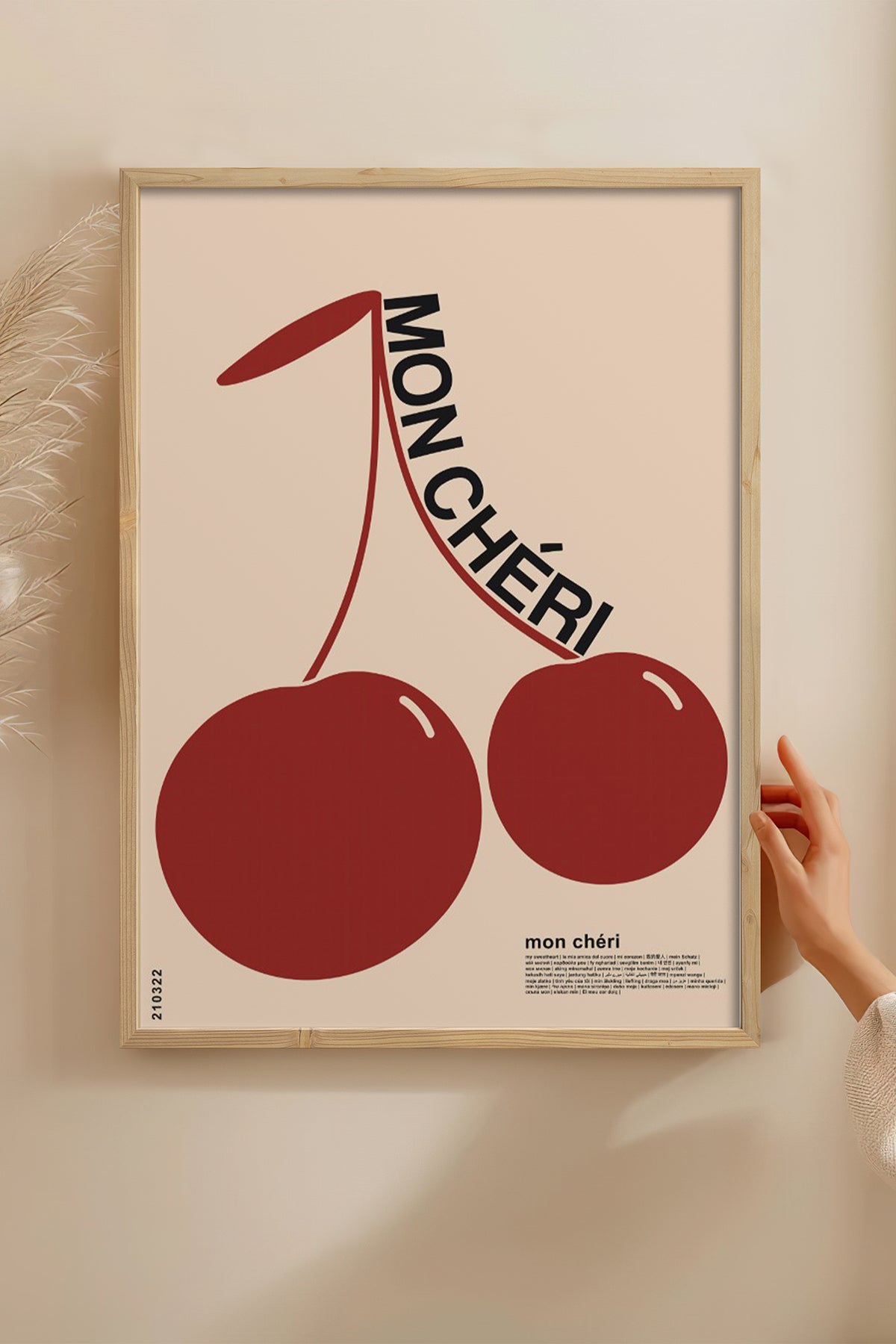 HOMEPACK Ahşap Çerçeveli Tablo Çerçeveli Poster Sanatsal Modern Duvar Dekoru BEK-8260