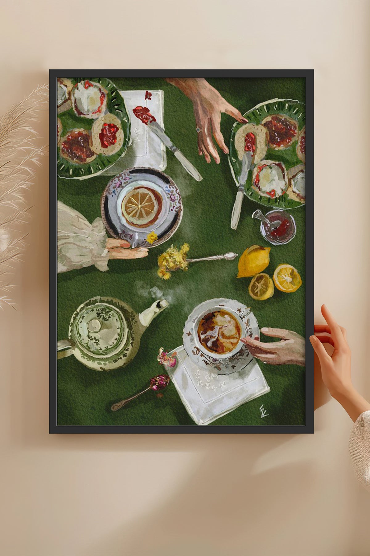 HOMEPACK Ahşap Çerçeveli Tablo Çerçeveli Poster Sanatsal Modern Duvar Dekoru BEK-8261