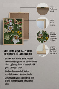 HOMEPACK Ahşap Çerçeveli Tablo Çerçeveli Poster Sanatsal Modern Duvar Dekoru BEK-8261
