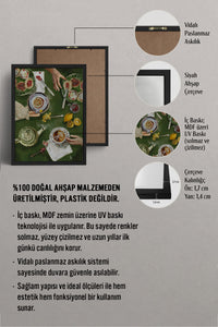 HOMEPACK Ahşap Çerçeveli Tablo Çerçeveli Poster Sanatsal Modern Duvar Dekoru BEK-8261