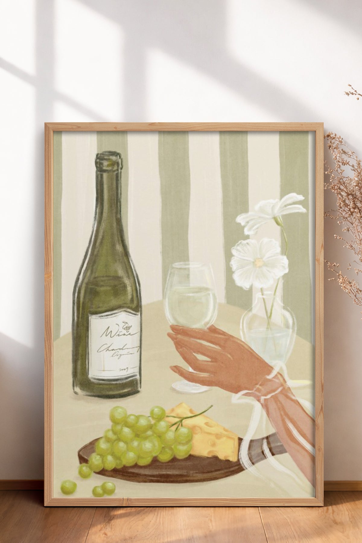 HOMEPACK Ahşap Çerçeveli Tablo Çerçeveli Poster Sanatsal Modern Duvar Dekoru BEK-8262