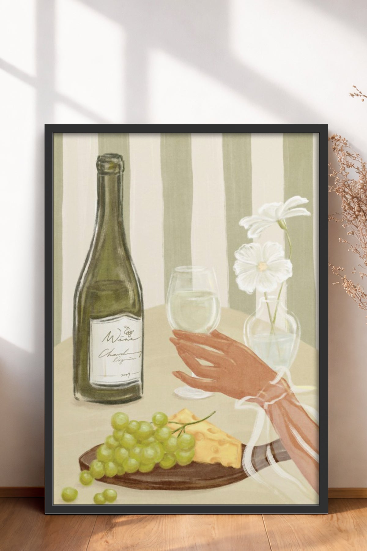 HOMEPACK Ahşap Çerçeveli Tablo Çerçeveli Poster Sanatsal Modern Duvar Dekoru BEK-8262