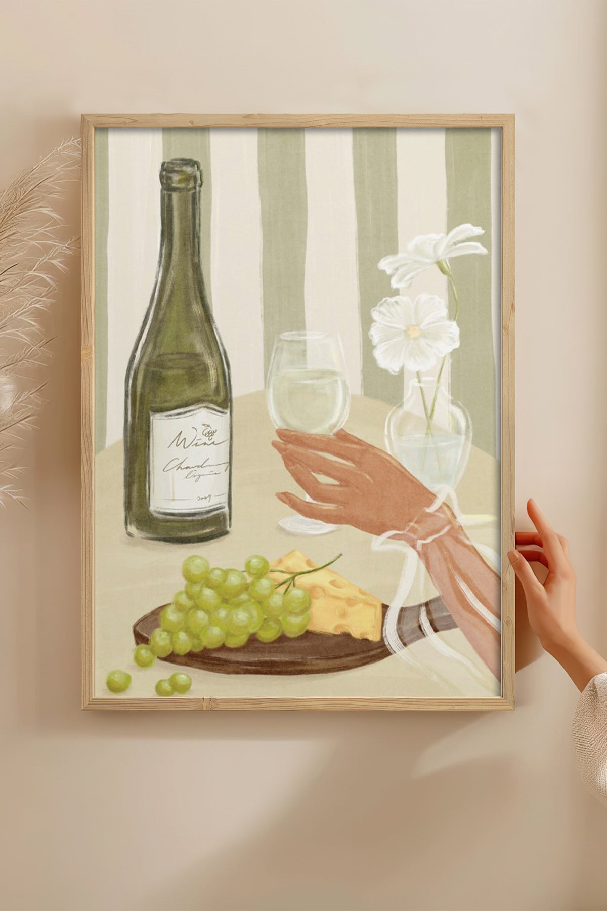 HOMEPACK Ahşap Çerçeveli Tablo Çerçeveli Poster Sanatsal Modern Duvar Dekoru BEK-8262
