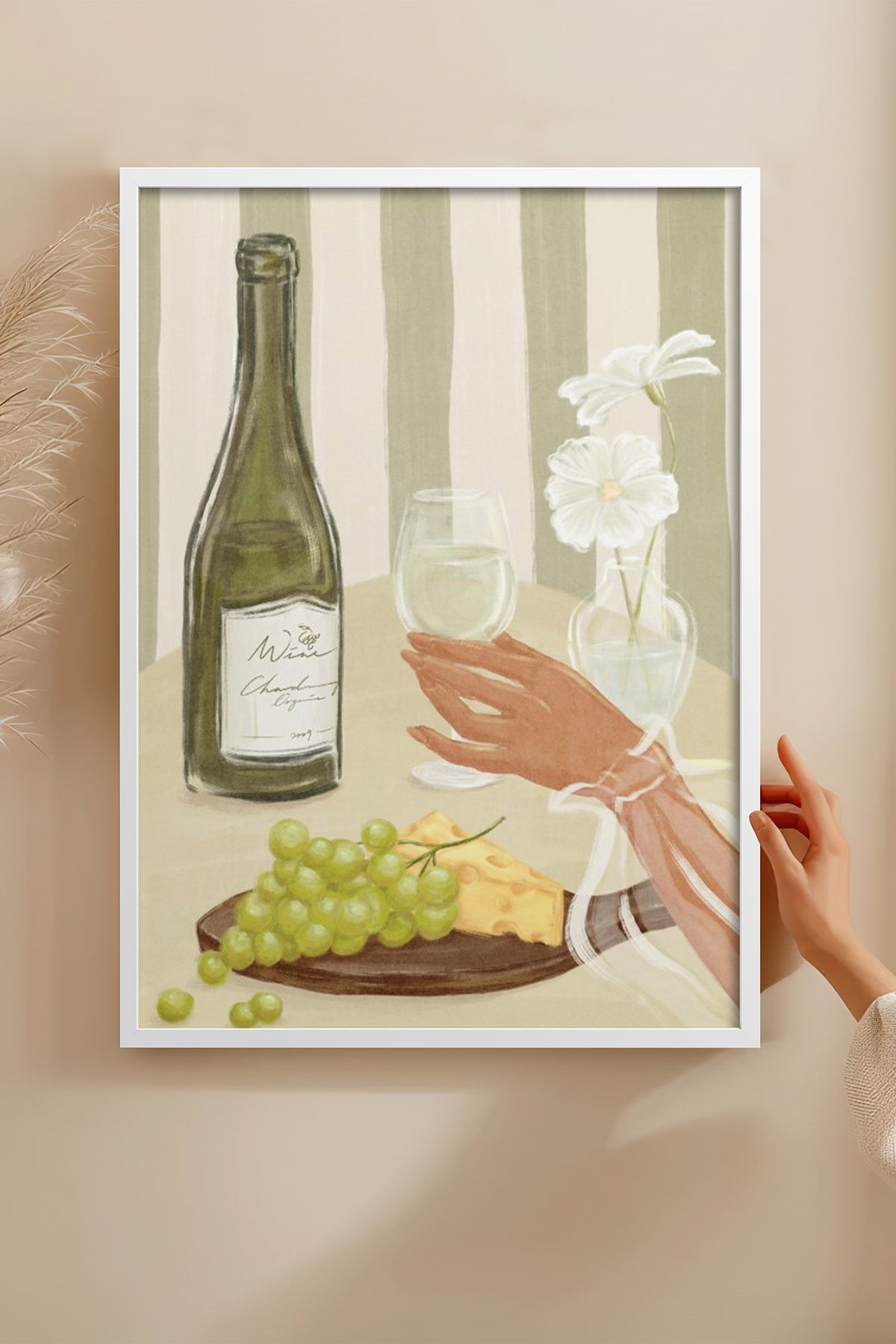 HOMEPACK Ahşap Çerçeveli Tablo Çerçeveli Poster Sanatsal Modern Duvar Dekoru BEK-8262