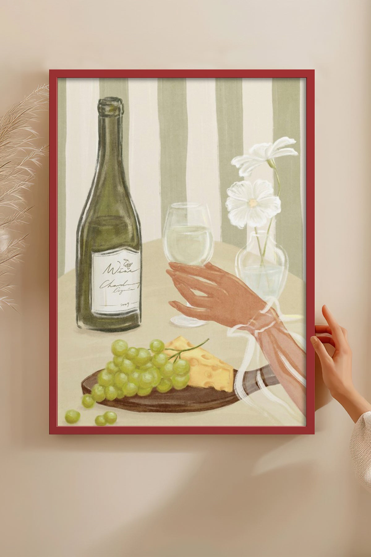 HOMEPACK Ahşap Çerçeveli Tablo Çerçeveli Poster Sanatsal Modern Duvar Dekoru BEK-8262