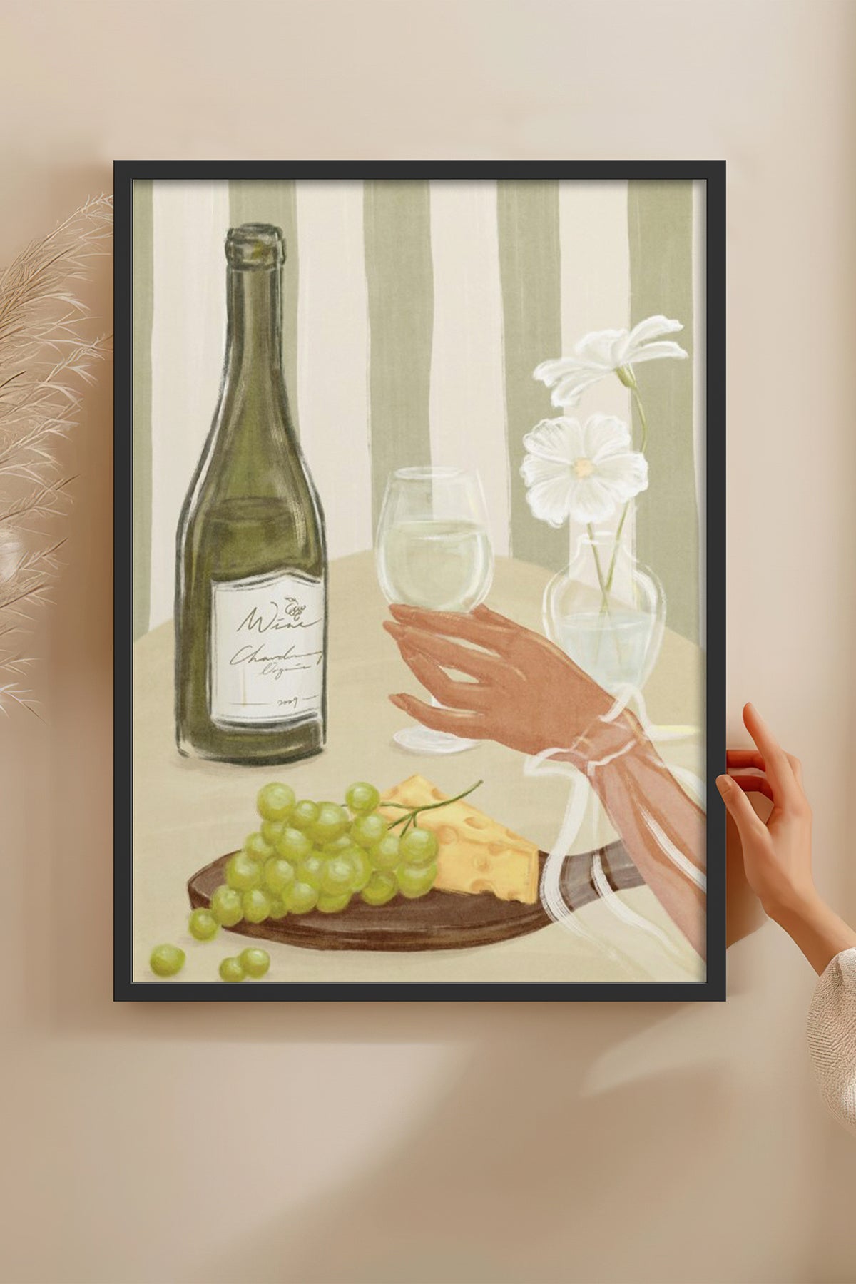 HOMEPACK Ahşap Çerçeveli Tablo Çerçeveli Poster Sanatsal Modern Duvar Dekoru BEK-8262