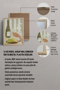 HOMEPACK Ahşap Çerçeveli Tablo Çerçeveli Poster Sanatsal Modern Duvar Dekoru BEK-8262