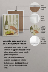 HOMEPACK Ahşap Çerçeveli Tablo Çerçeveli Poster Sanatsal Modern Duvar Dekoru BEK-8262