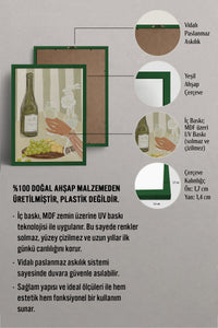 HOMEPACK Ahşap Çerçeveli Tablo Çerçeveli Poster Sanatsal Modern Duvar Dekoru BEK-8262