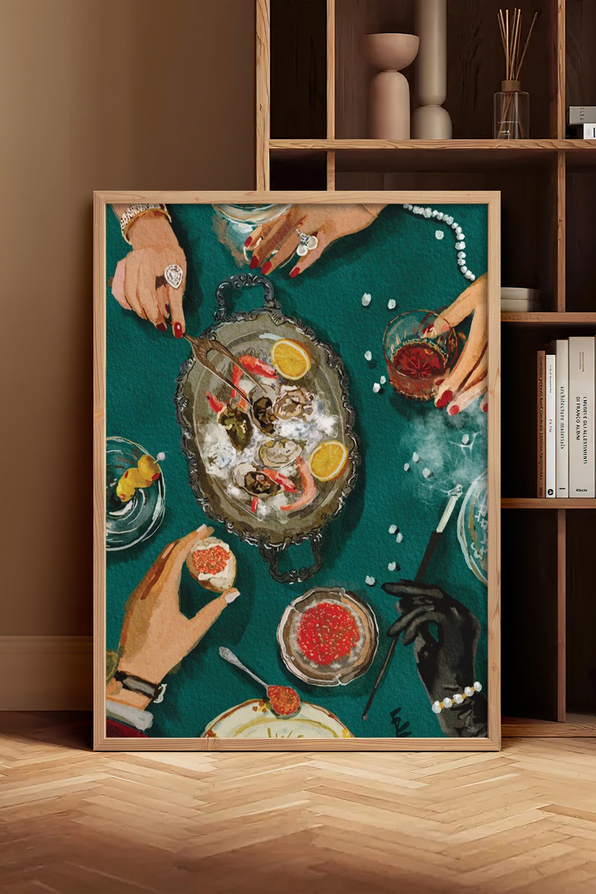 HOMEPACK Ahşap Çerçeveli Tablo Çerçeveli Poster Sanatsal Modern Duvar Dekoru BEK-8263